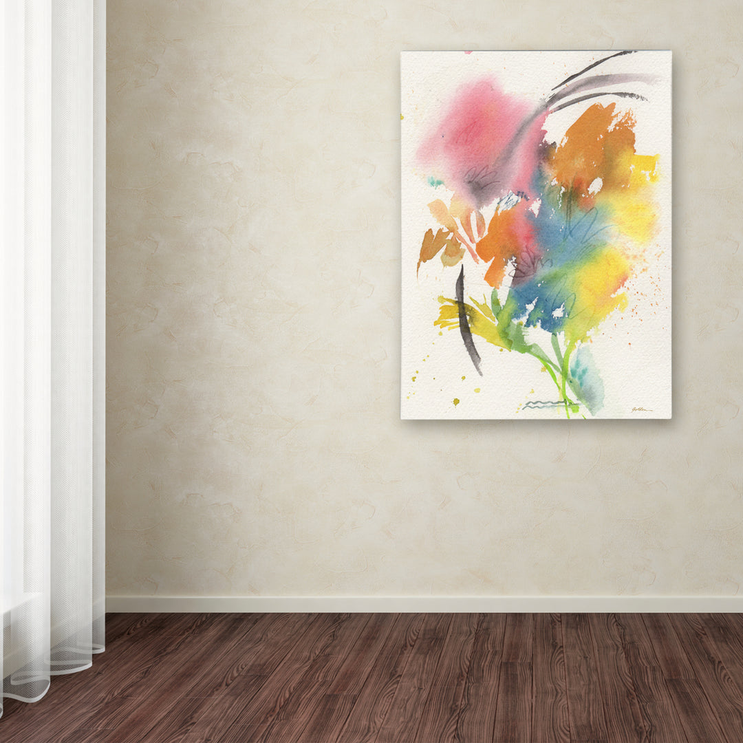 Sheila Golden Rainbow Bouquet Canvas Wall Art 35 x 47 Inches Image 3