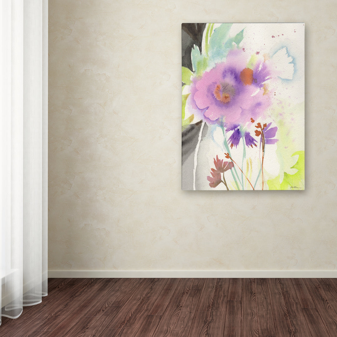 Sheila Golden Mauve Garden Shadows Canvas Wall Art 35 x 47 Inches Image 3