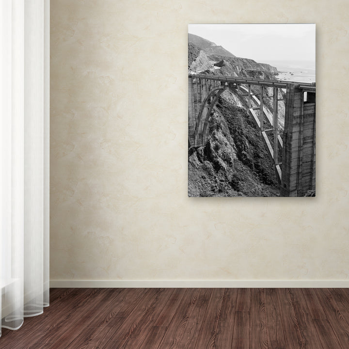 Ariane Moshayedi Bixby Bridge BW Canvas Wall Art 35 x 47 Inches Image 3