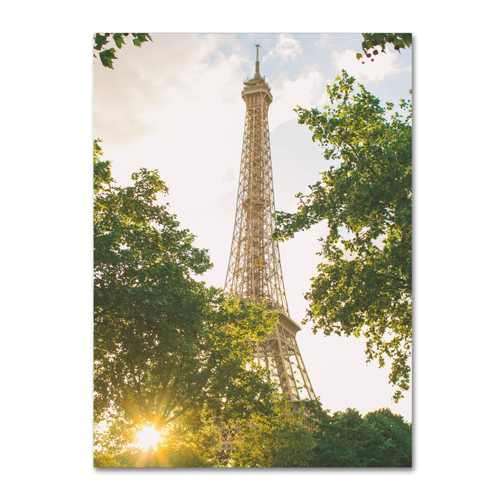 Ariane Moshayedi Eiffel Tower Sunset Canvas Wall Art 35 x 47 Inches Image 1