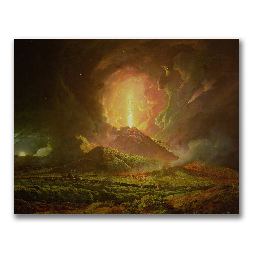 Joseph Wright of Derby Eruption of Vesuvius Canvas Wall Art 35 x 47 Image 1