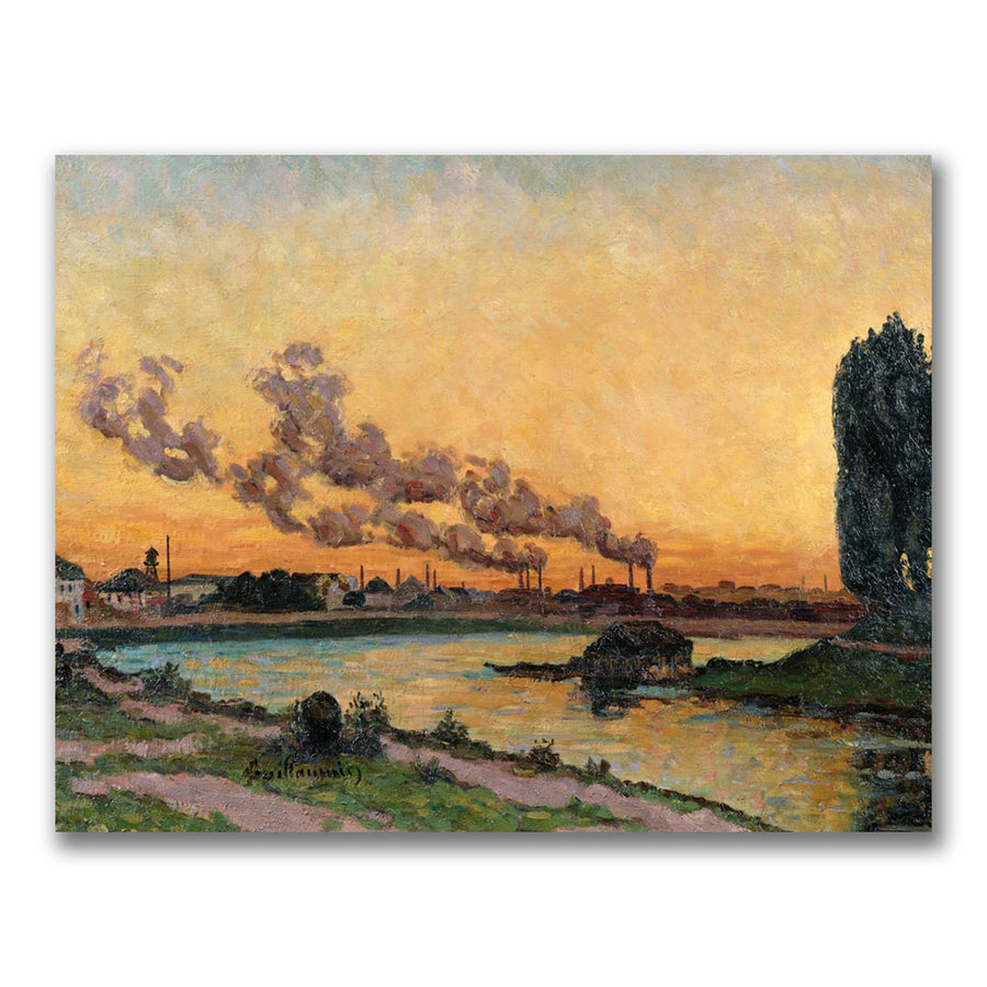 Jean Baptiste Guillamin Setting sun at Ivry Canvas Wall Art 35 x 47 Image 1