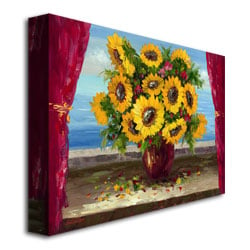 Antonio Sunflowers by the Window Canvas Wall Art 35 x 47 Image 3