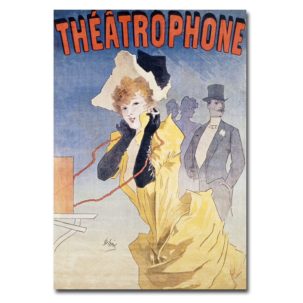 Jules Cheret Theatrophone Canvas Wall Art 35 x 47 Image 1