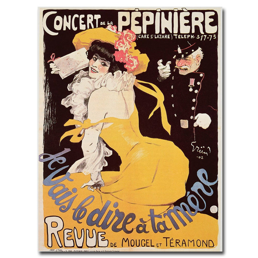 Concert de la Pepiniere 1902 Canvas Wall Art 35 x 47 Image 1