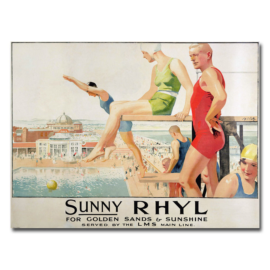 Septimus Scott Sunny Rhyl Canvas Wall Art 35 x 47 Image 1