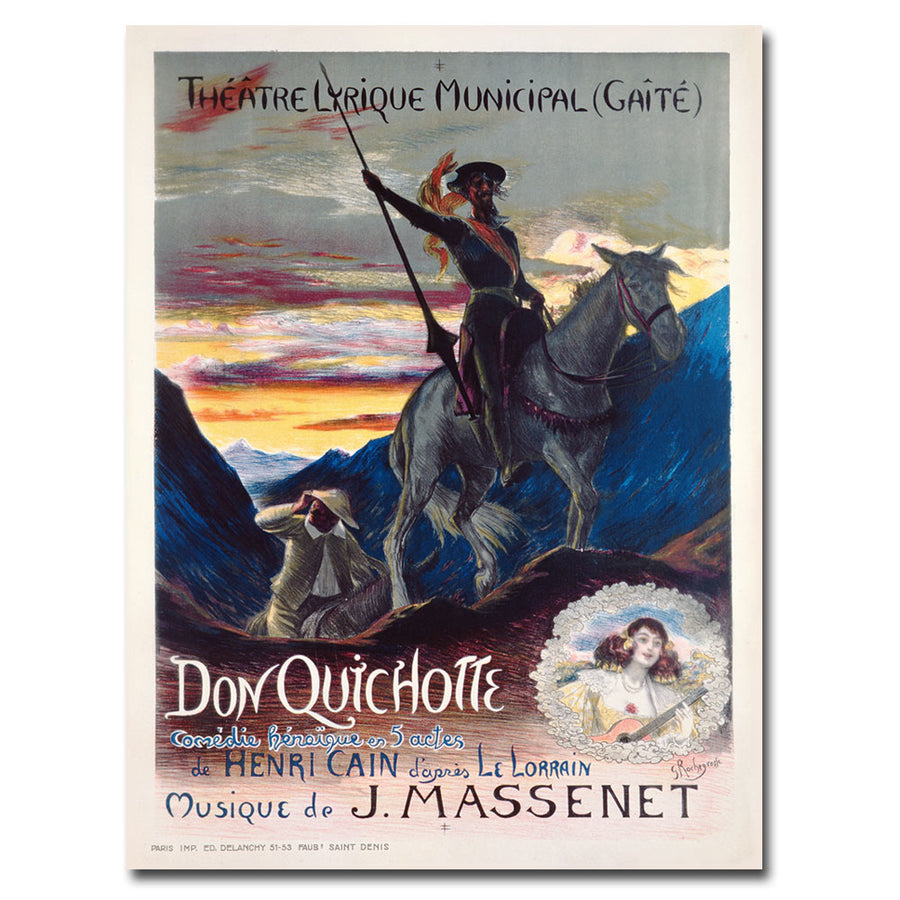 Georges Rochegrosse Don Quichotte 1910 Canvas Wall Art 35 x 47 Image 1