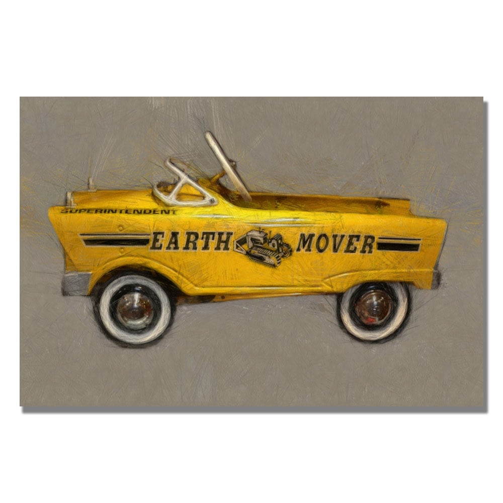 Michelle Calkins Earth Mover Pedal Car Canvas Wall Art 35 x 47 Image 1