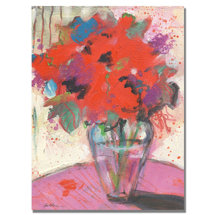 Shelia Golden Scarlet Bouquet Canvas Wall Art 35 x 47 Image 1