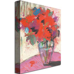 Shelia Golden Scarlet Bouquet Canvas Wall Art 35 x 47 Image 3