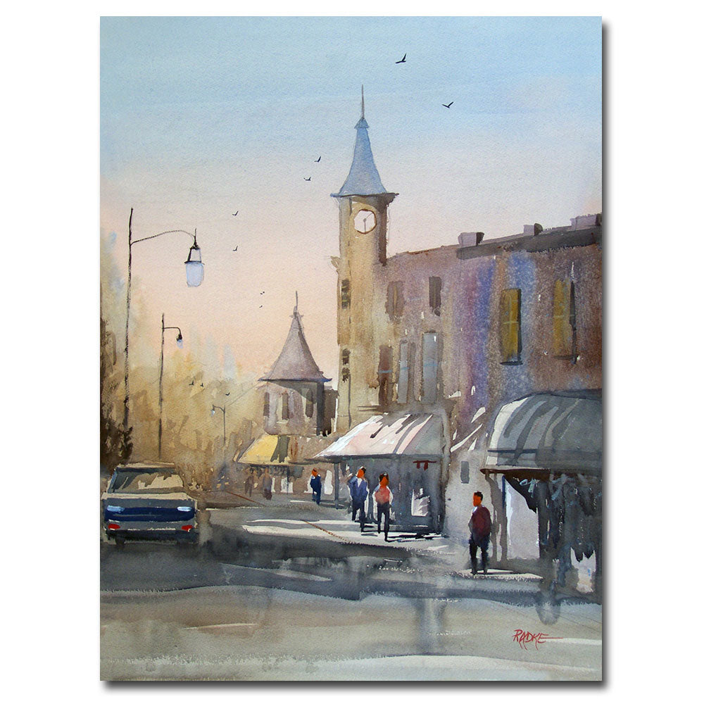 Ryan Radke Berlin Clock Tower Canvas Wall Art 35 x 47 Image 1