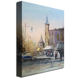 Ryan Radke Berlin Clock Tower Canvas Wall Art 35 x 47 Image 3