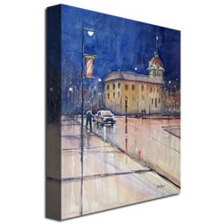 Ryan Radke Rainy Night in Green Bay Canvas Wall Art 35 x 47 Image 3