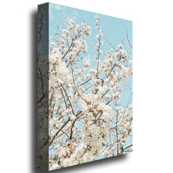 Ariane Moshayedi Blue Cherry Blossum Canvas Wall Art 35 x 47 Image 3