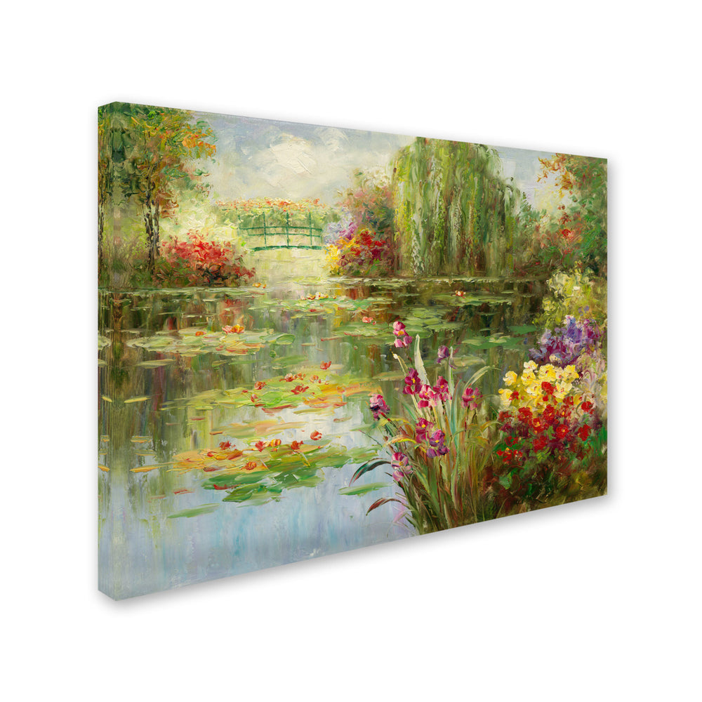 Victor Giton Water Lilies Canvas Wall Art 35 x 47 Inches Image 2