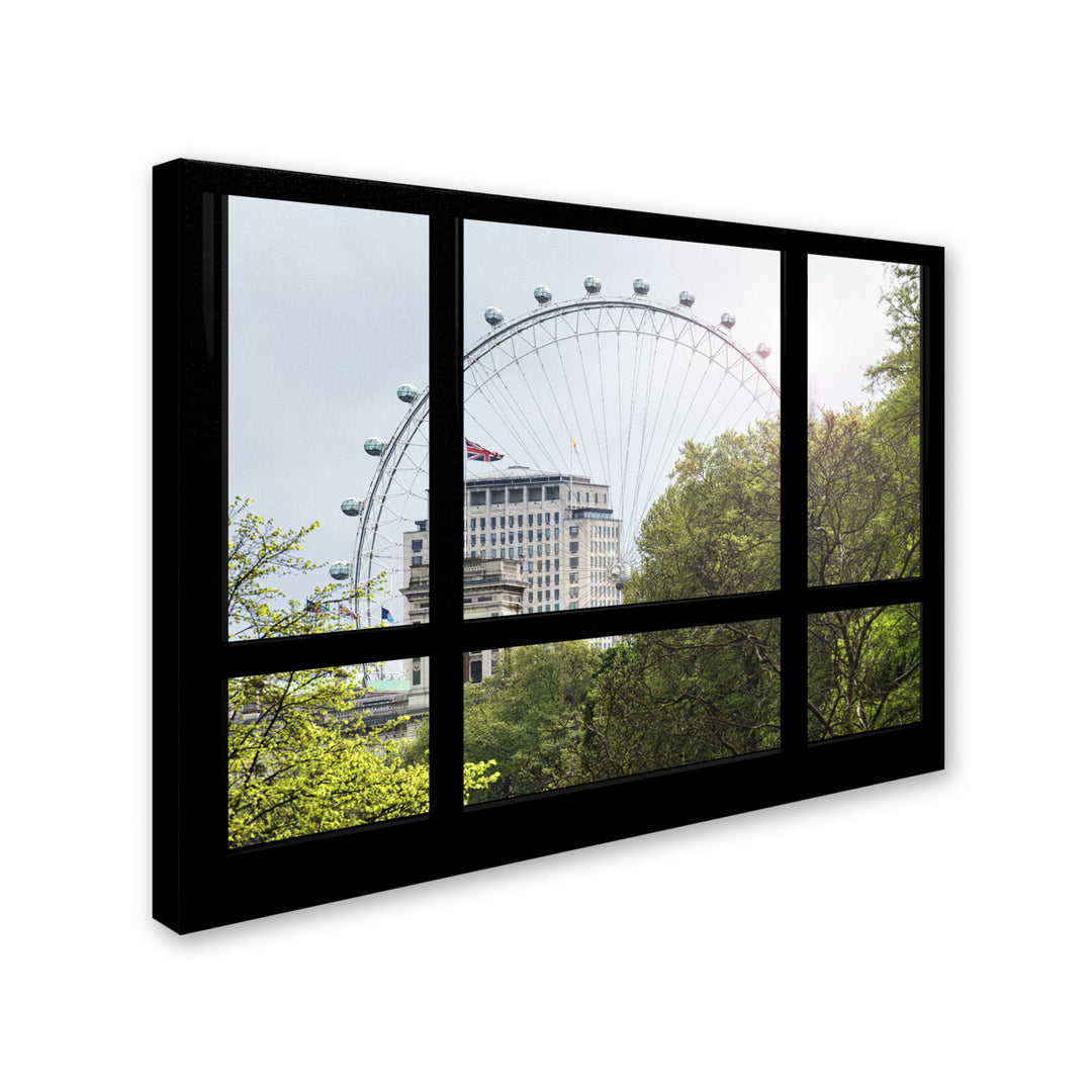 Philippe Hugonnard Window View The London Eye 1 Canvas Wall Art 35 x 47 Inches Image 2