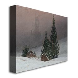 Caspar  Friedrich Winter Landscape Canvas Wall Art 35 x 47 Inches Image 3