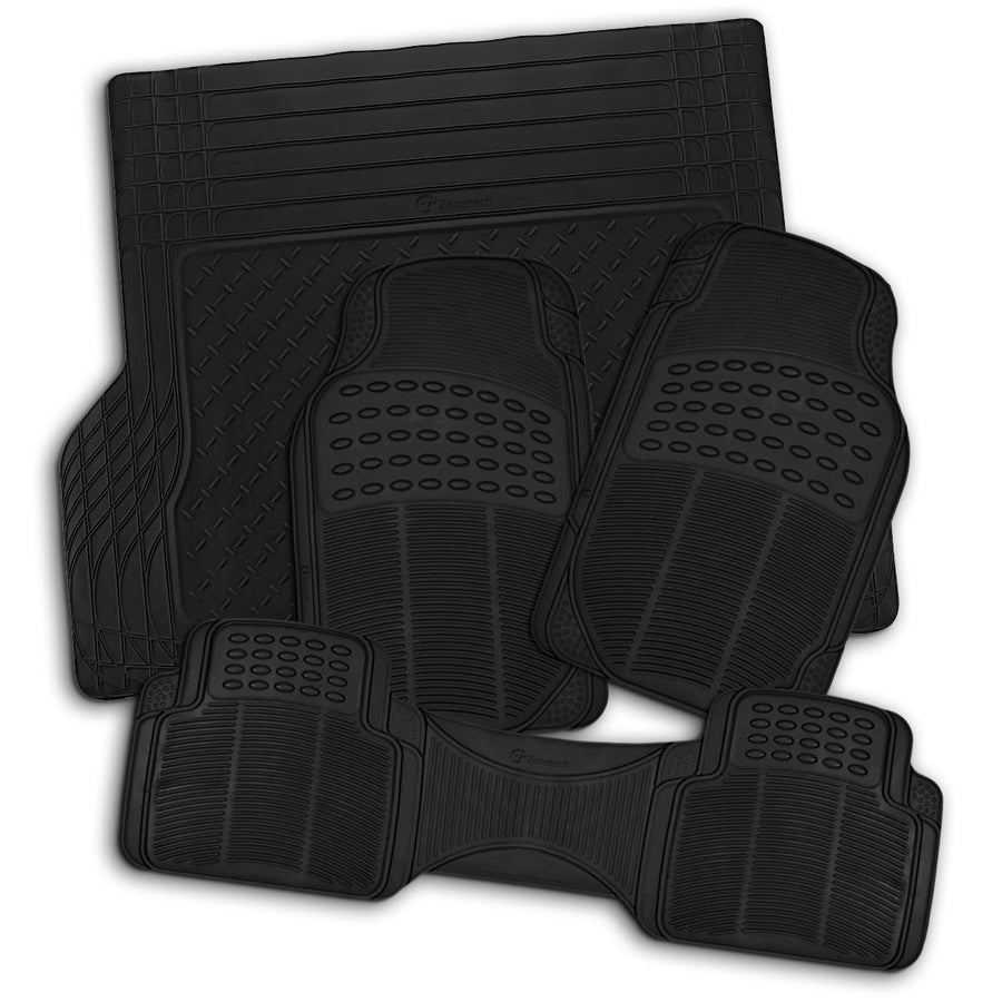 Zone Tech All Weather Rubber Floor Mat Car Truck Black Cargo Liner Heavy Duty Image 1