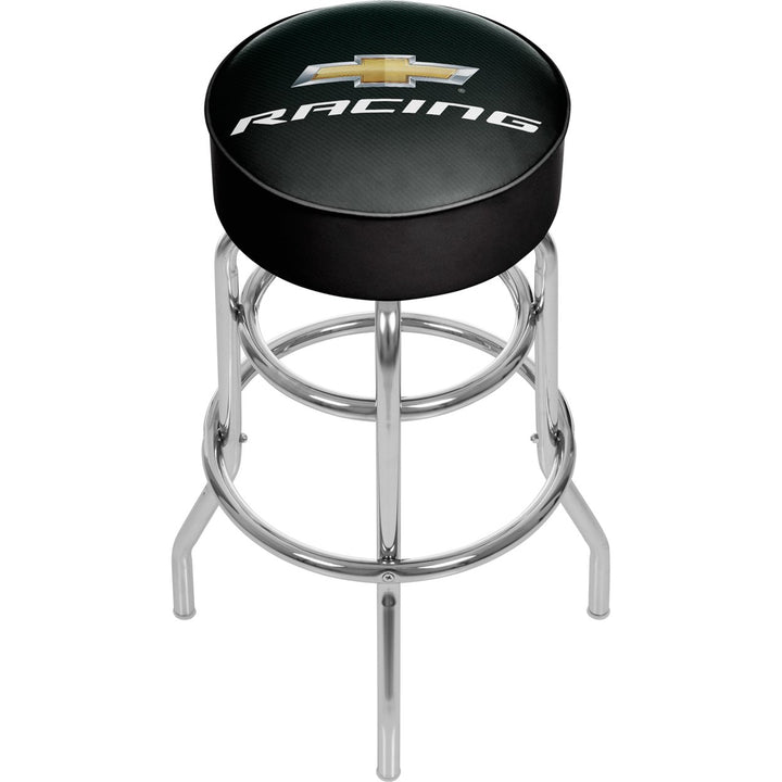 Chevrolet Padded Swivel Bar Stool 30 Inches High - Chevy Racing Image 1