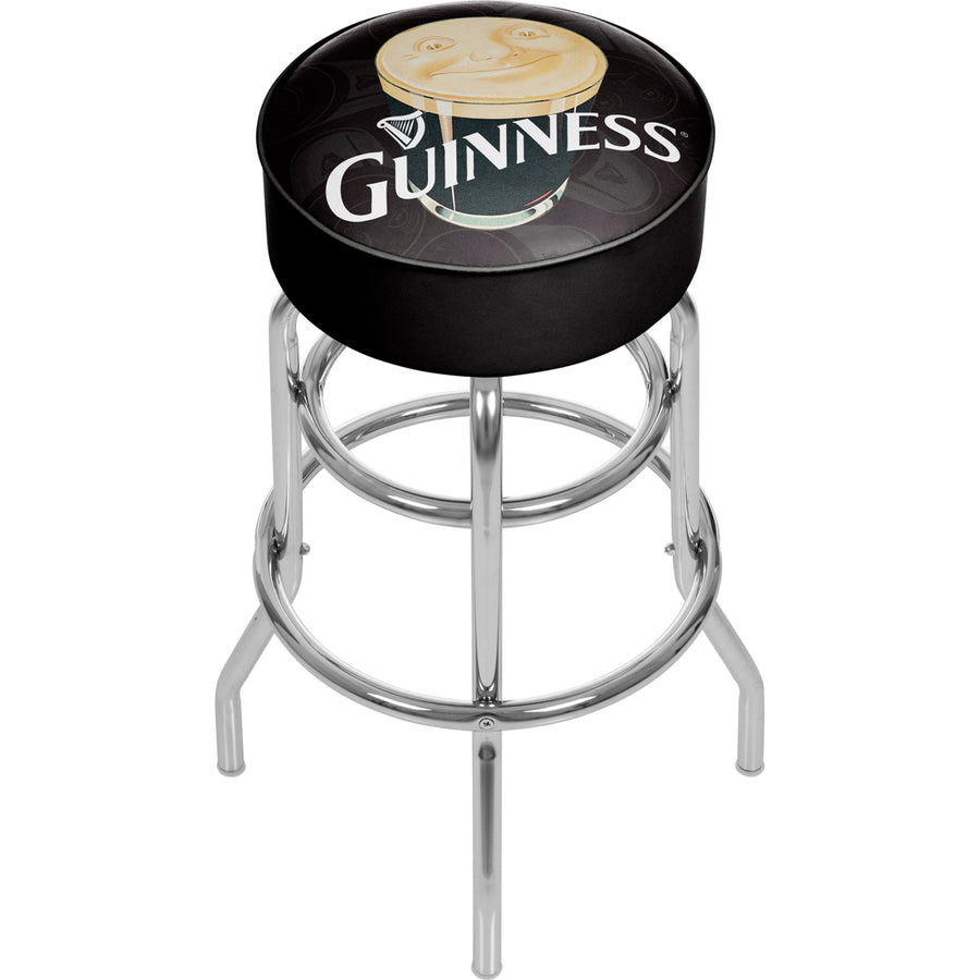 Guinness Padded Swivel Bar Stool 30 Inches High - Smiling Pint Image 1