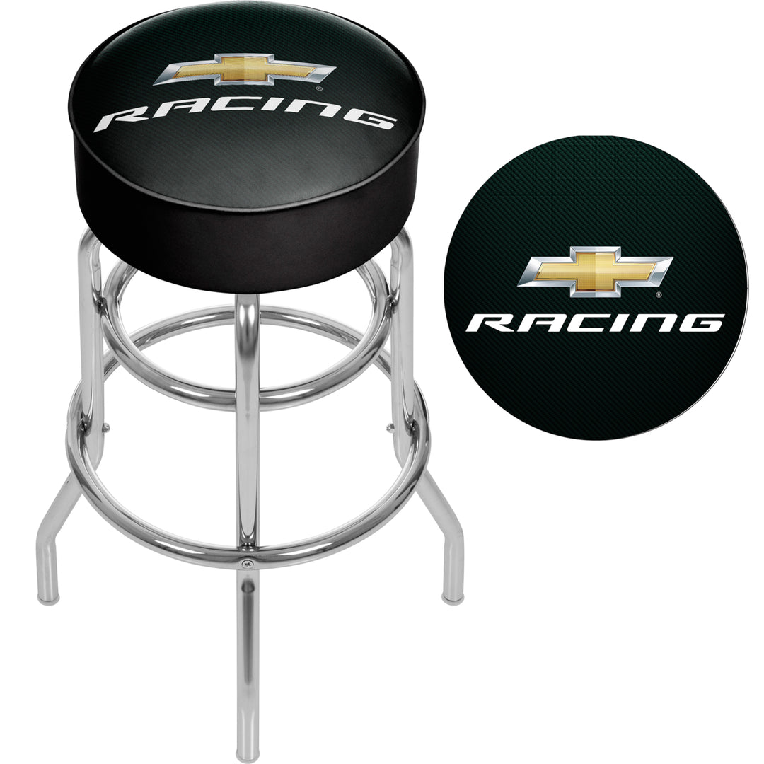 Chevrolet Padded Swivel Bar Stool 30 Inches High - Chevy Racing Image 2