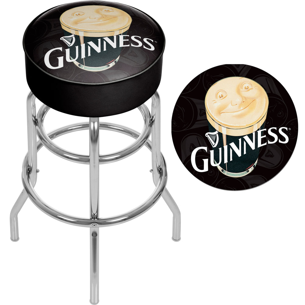 Guinness Padded Swivel Bar Stool 30 Inches High - Smiling Pint Image 2