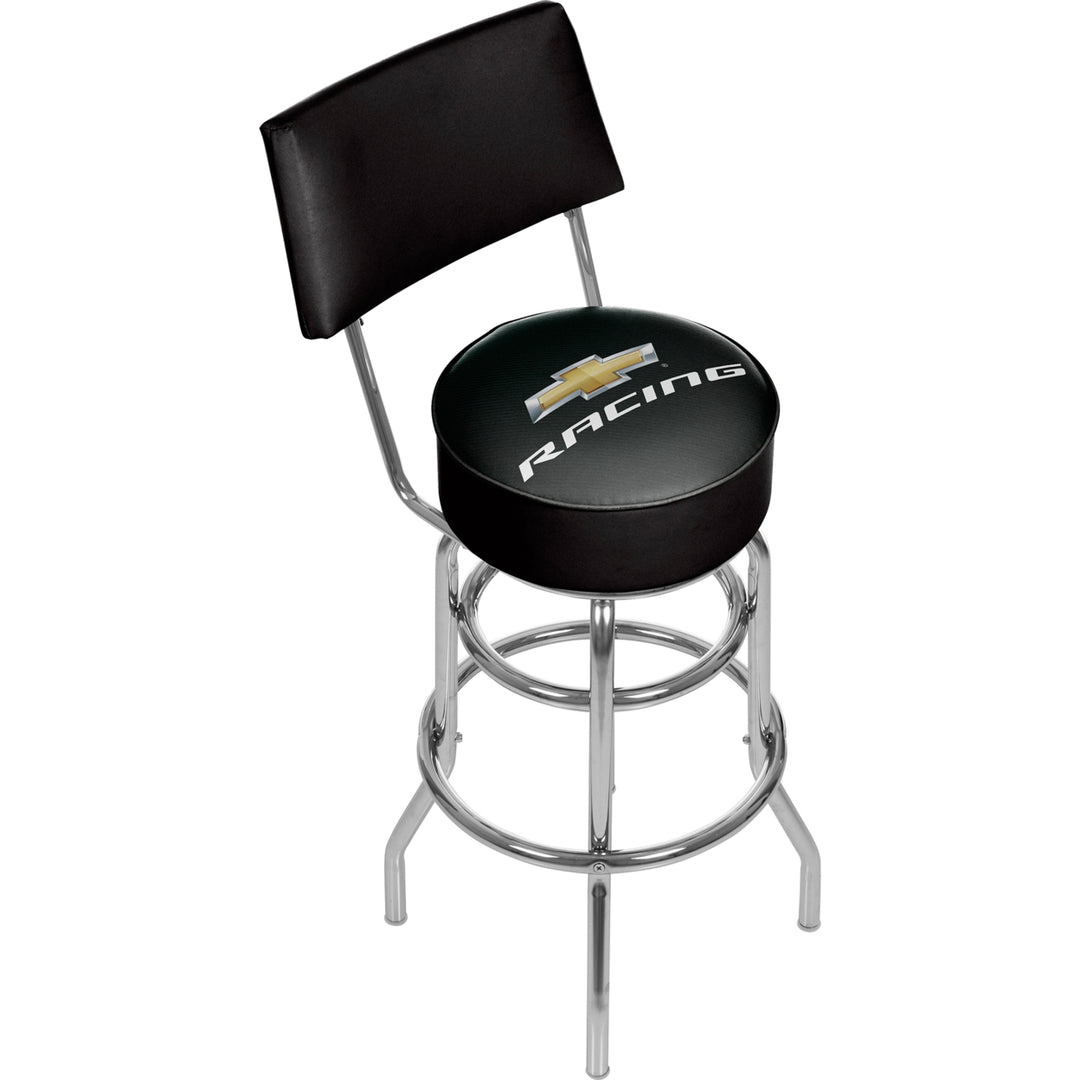 Chevrolet Swivel Swivel Bar Stool with Back - Chevy Racing Image 1