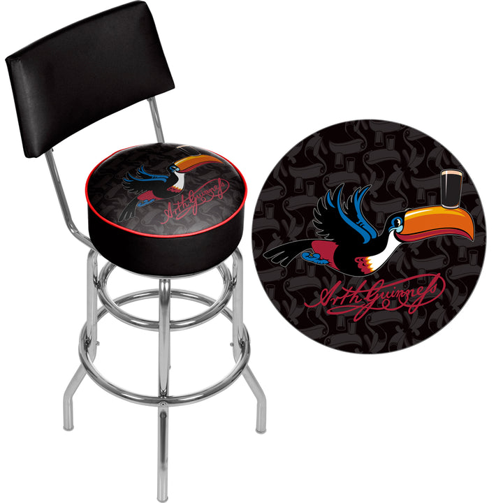 Guinness Swivel Swivel Bar Stool with Back - Toucan Image 2