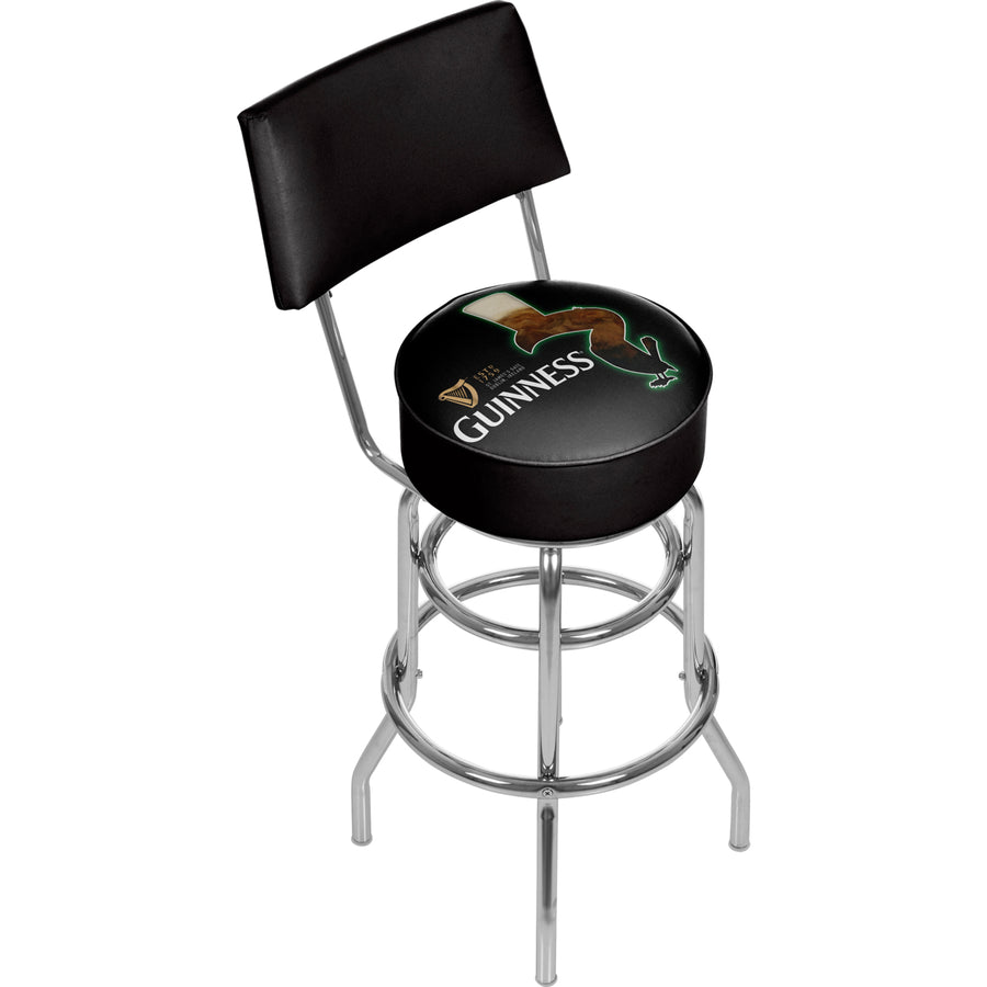 Guinness Swivel Swivel Bar Stool with Back - Feathering Image 1