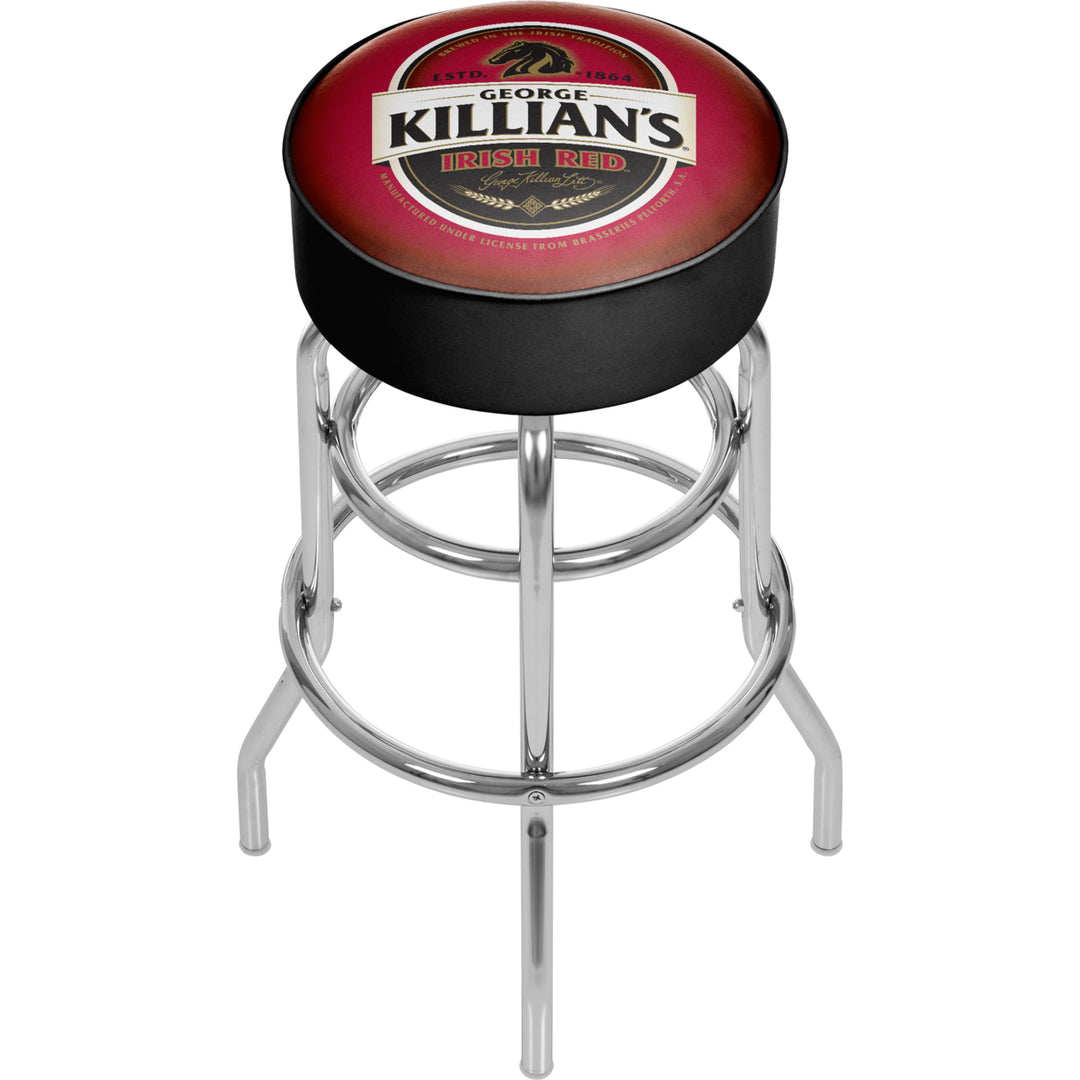 George Killians Irish Red Padded Swivel Bar Stool 30 Inches High Image 1