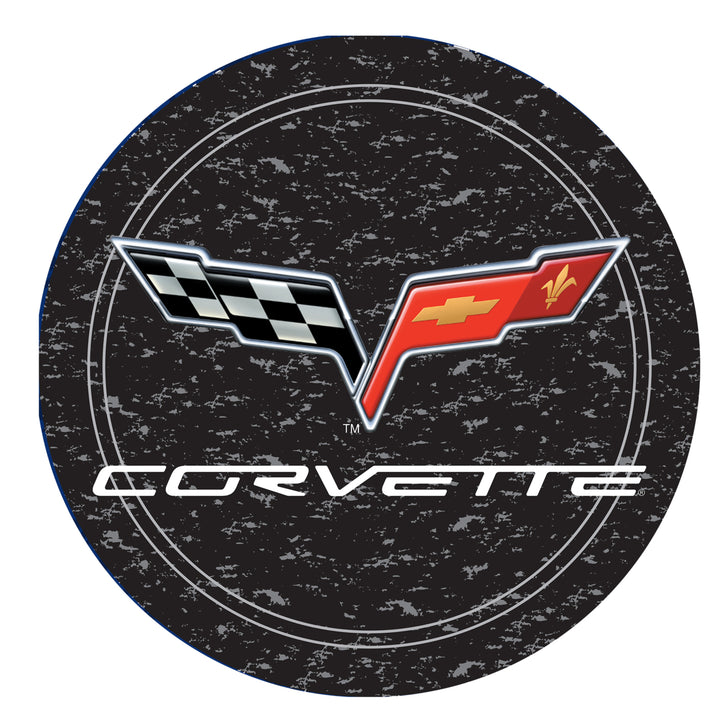 Corvette C6 Pub Table Black 42 Inch Adjustable Chrome Base Game Room Accent Image 3