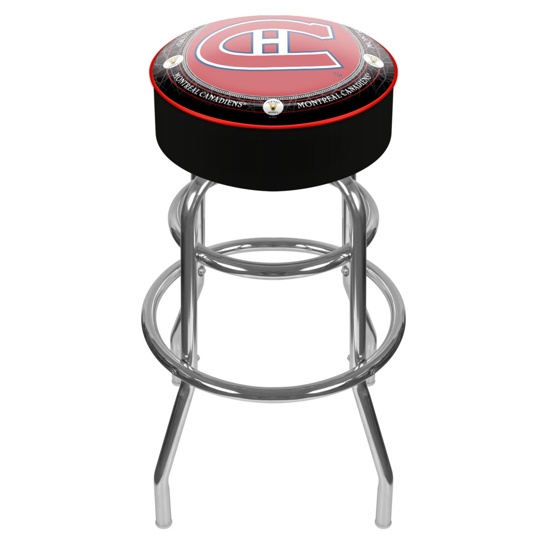Throwback Montreal Canadiens  Padded Swivel Bar Stool 30 Inches High Image 1