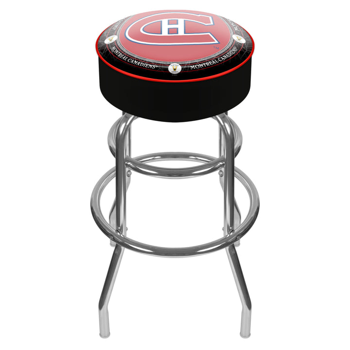 Throwback Montreal Canadiens  Padded Swivel Bar Stool 30 Inches High Image 1