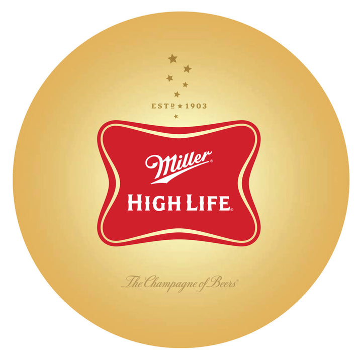Miller High Life Padded Swivel Bar Stool with Back Image 3