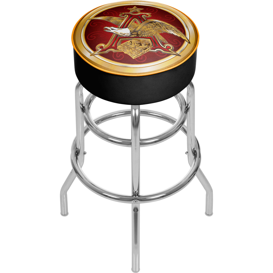 Budweiser A and Eagle Padded Swivel Bar Stool 30 Inches High 30 Inches High Image 1