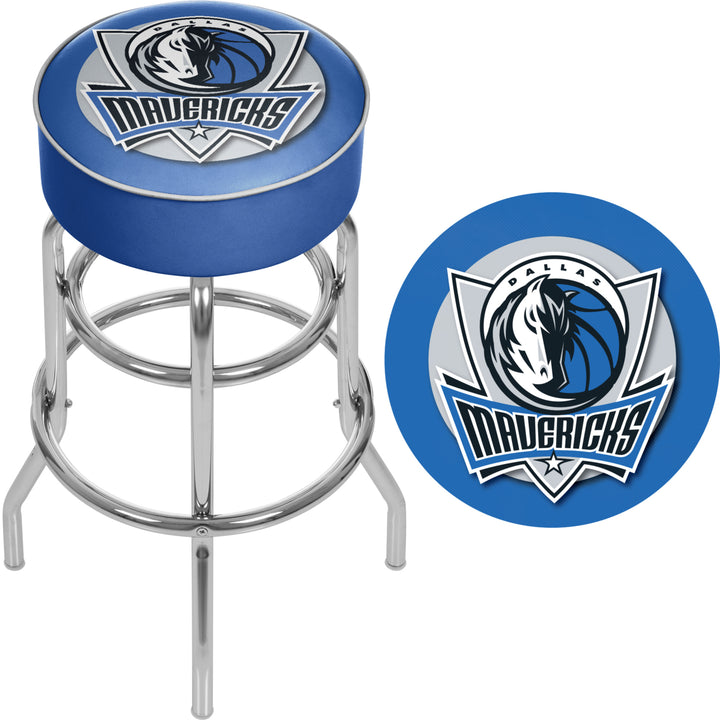 Dallas Mavericks NBA Padded Swivel Bar Stool 30 Inches High Image 2