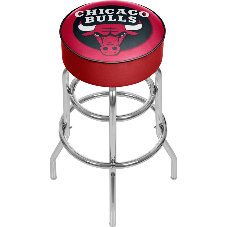 Chicago Bulls NBA Padded Swivel Bar Stool 30 Inches High Image 1