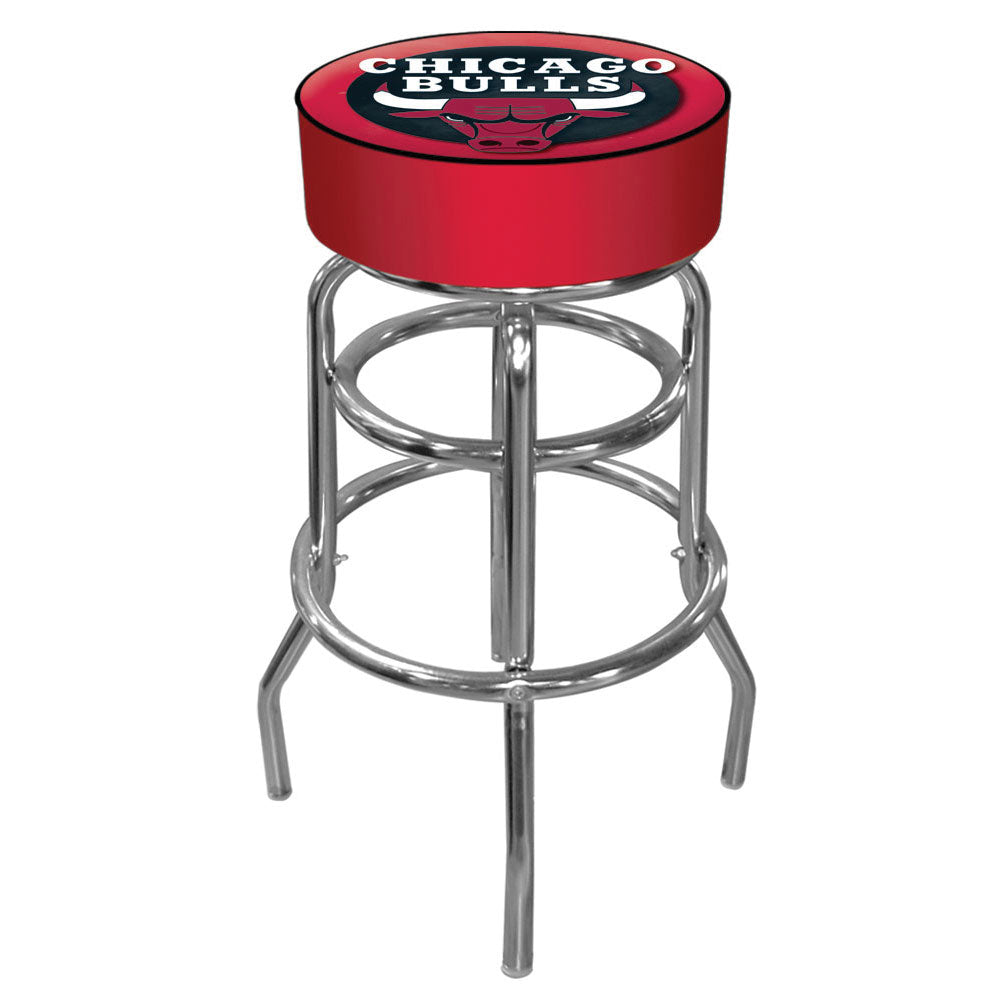 Chicago Bulls NBA Padded Swivel Bar Stool 30 Inches High Image 2