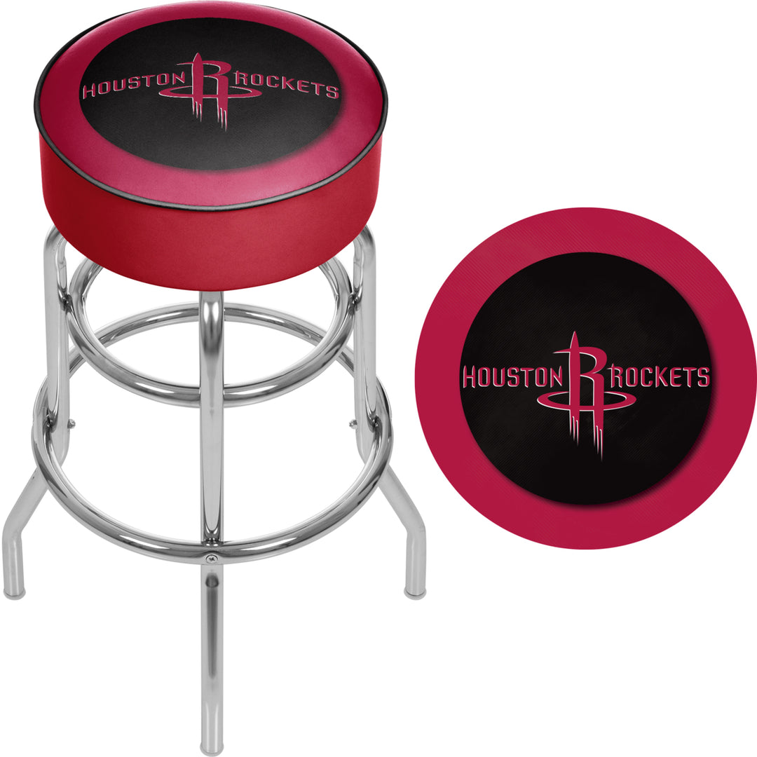 Houston Rockets NBA Padded Swivel Bar Stool 30 Inches High Image 2