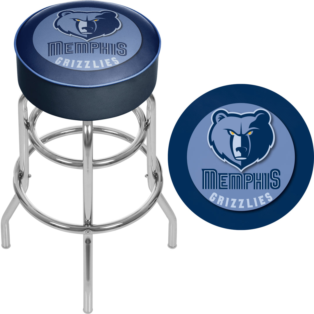 Memphis Grizzlies NBA Padded Swivel Bar Stool 30 Inches High Image 2