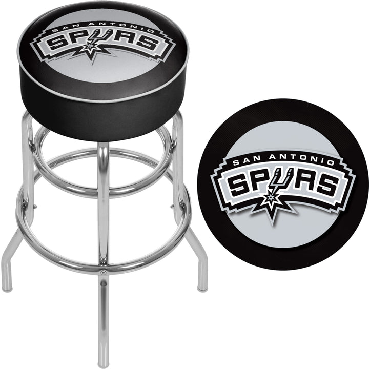 San Antonio Spurs NBA Padded Swivel Bar Stool 30 Inches High Image 2