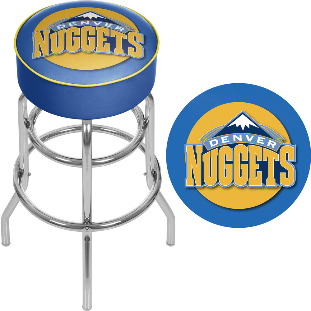Denver Nuggets NBA Padded Swivel Bar Stool 30 Inches High Image 2