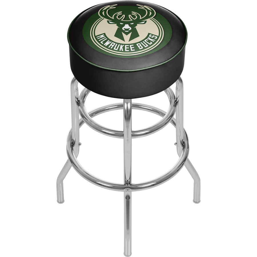 Milwaukee Bucks NBA Padded Swivel Bar Stool 30 Inches High Image 1