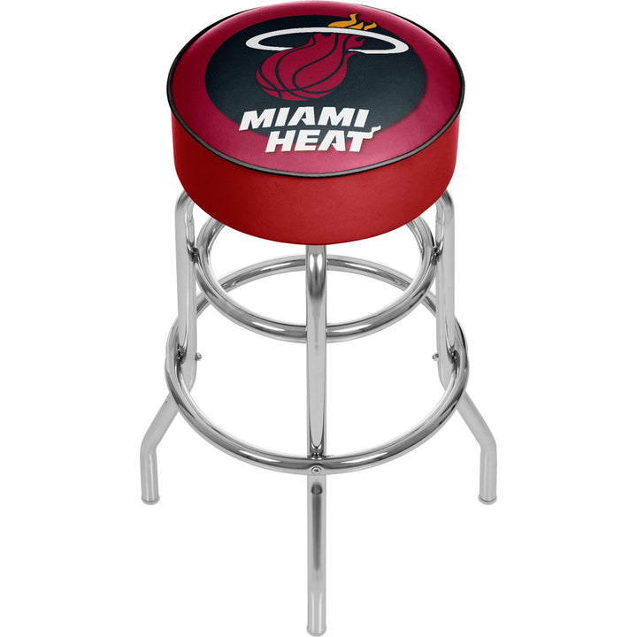 Miami Heat NBA Padded Swivel Bar Stool 30 Inches High Image 1