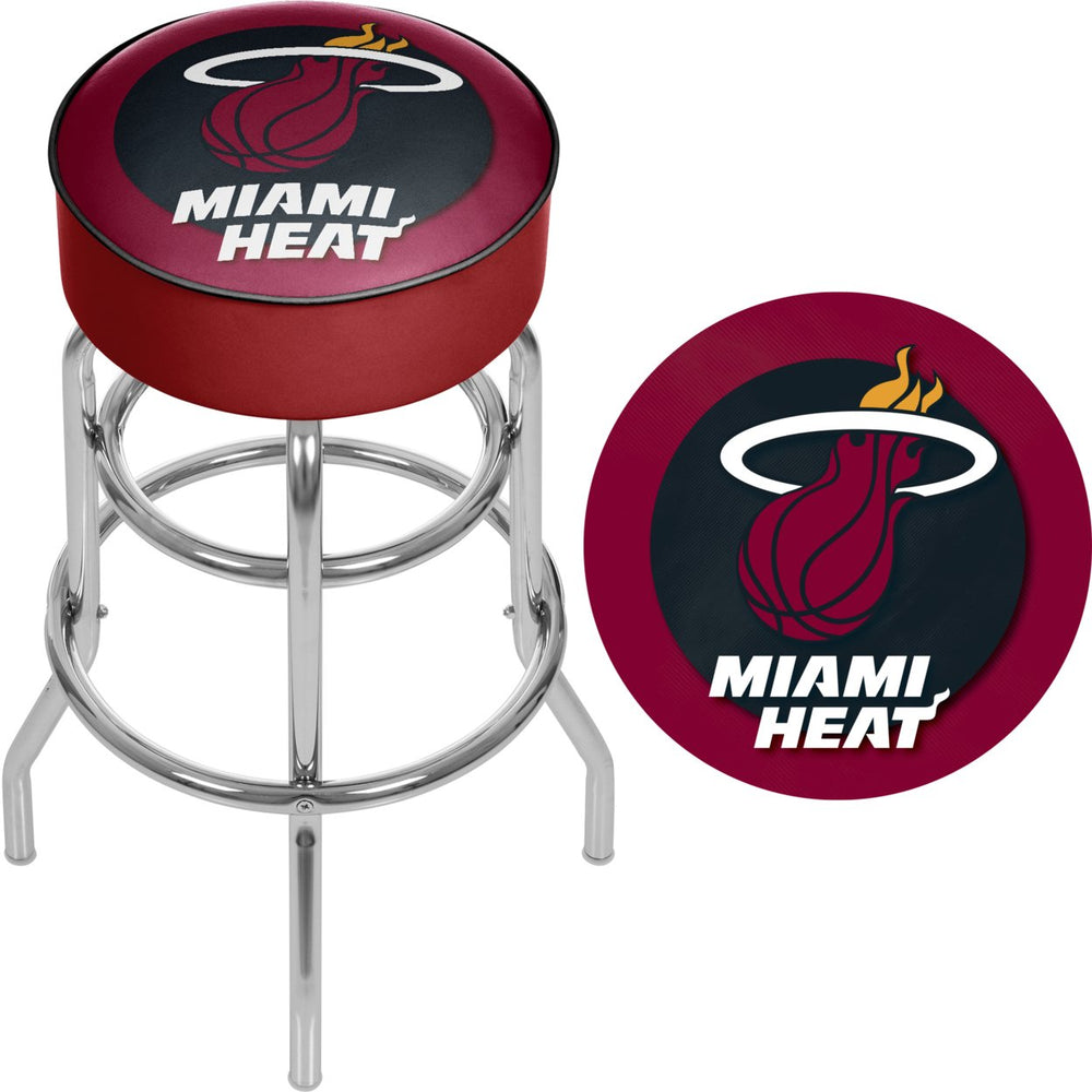 Miami Heat NBA Padded Swivel Bar Stool 30 Inches High Image 2