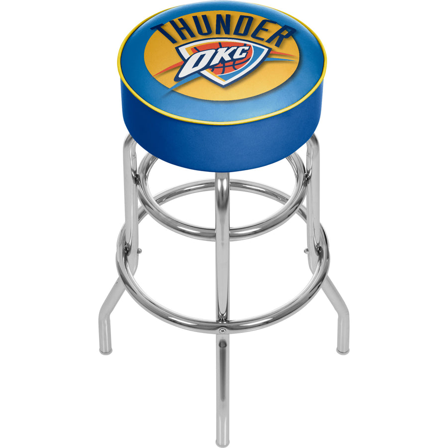 Oklahoma City Thunder NBA Padded Swivel Bar Stool 30 Inches High Image 1
