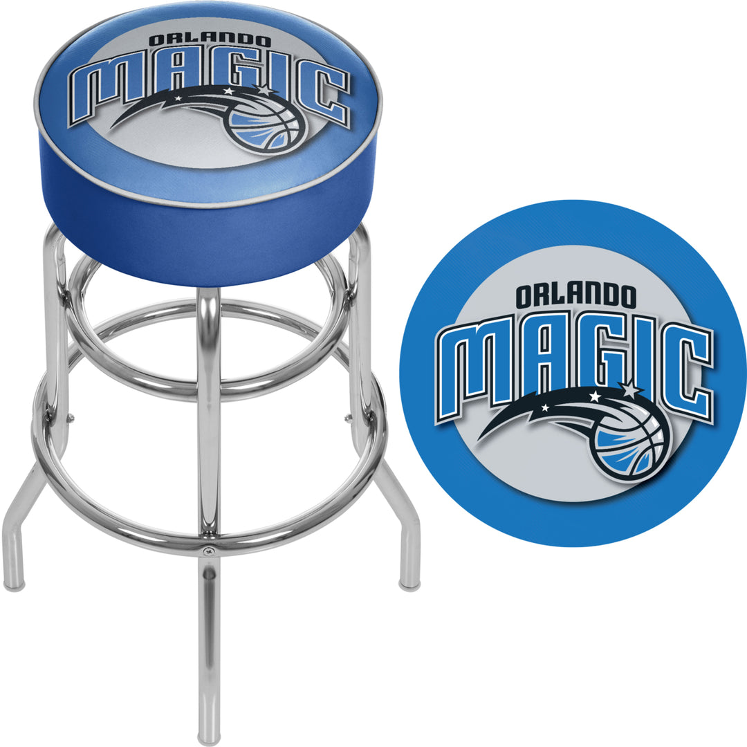 Orlando Magic NBA Padded Swivel Bar Stool 30 Inches High Image 2