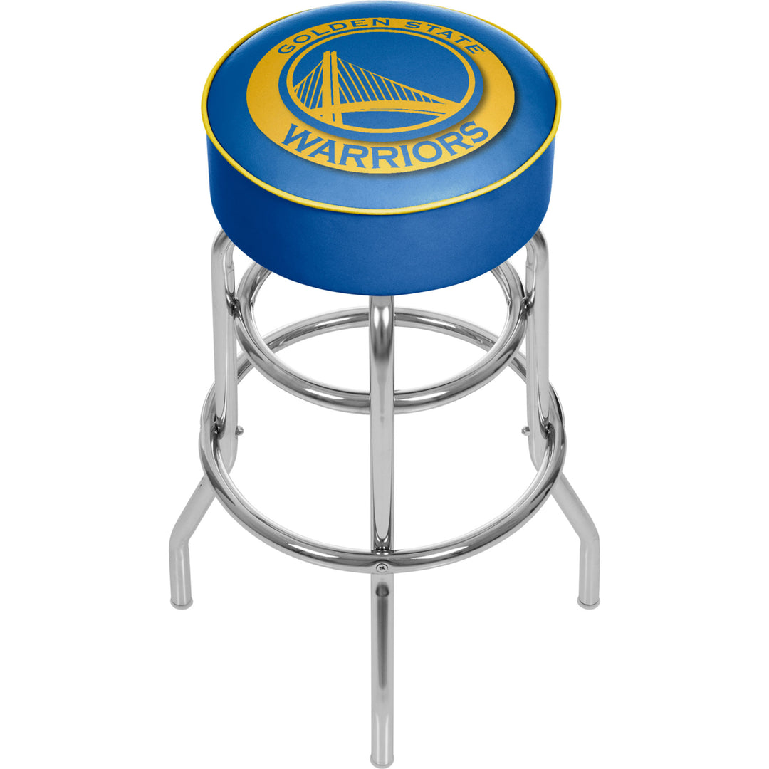 Golden State Warriors NBA Padded Swivel Bar Stool 30 Inches High Image 1