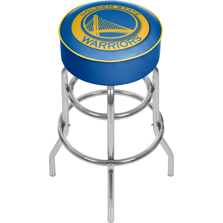 Golden State Warriors NBA Padded Swivel Bar Stool 30 Inches High Image 1