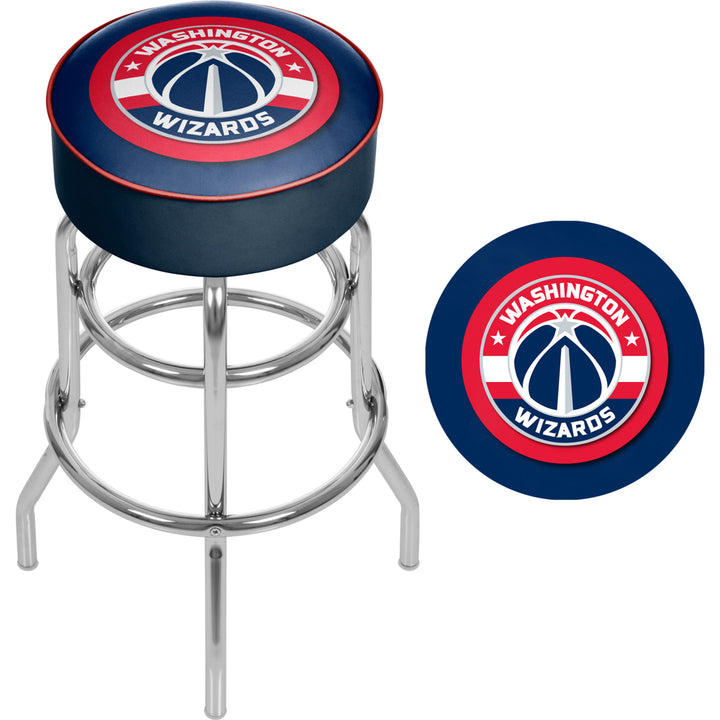 Washington Wizards NBA Padded Swivel Bar Stool 30 Inches High Image 2